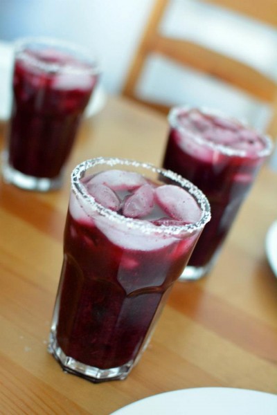 Roasted Blueberry Margaritas